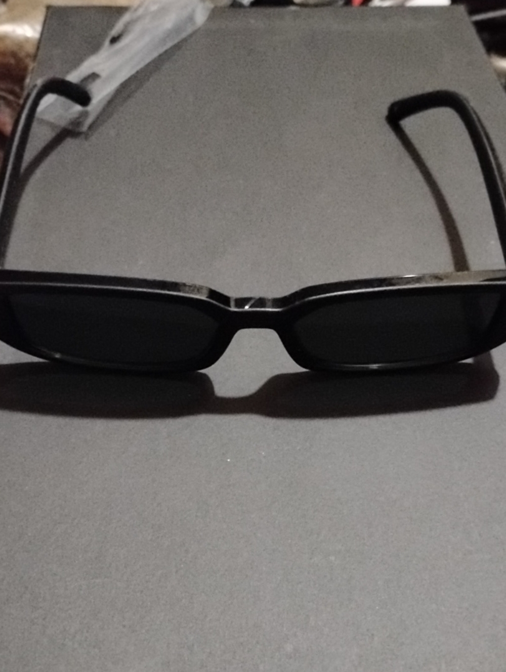 Classic Rectangular Black Sunglasses